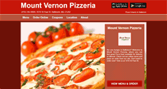 Desktop Screenshot of mountvernonpizzeria.com